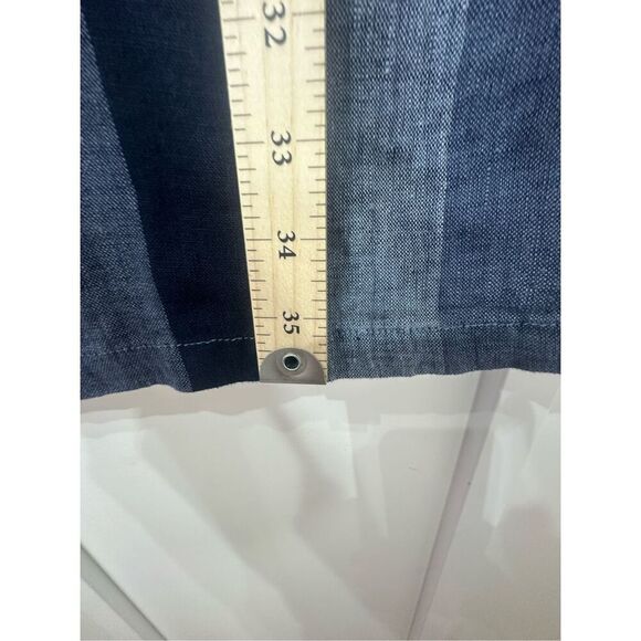 NWOT Garnett Hill Meraki Linen Patchwork Denim Boat Neckline Dress Women's S - Picture 10 of 12